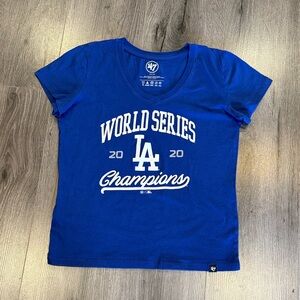 🩷47 Brand Blue World Series Champions Los Angeles Dodgers Tee